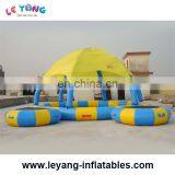 0.9mm PVC Tarpaulin 8m Inflatable Pool With Tent and With Two Trampoline for Amusement Park