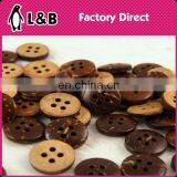 Fashion Styles Buttons Laser High Quality 2/4 Holes Natural Coconut Buttons