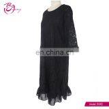 2017 Latest Korea Style Black Color Elegant Lace Three Quarter Sleeve Party Dress Evening Wear thumbnail-4