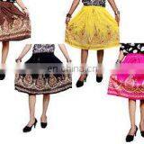 Sequin Gypsy Skirt Handwork Rayon Boho Hippie Casual Indian Tribal Peasant Sequin Work Short Embroidered Skirts Wrap Wholesale thumbnail-2