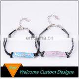 Wholesale Fashion Simple pu Leather Dolphin Love Letter Bracelet for Student Couples