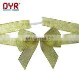 Gold Pre-tied Ribbon Gift Bow With Elastic Band thumbnail-1