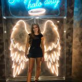 China Custom Illuminated Signage angel wings Neon lighting Signs for sale