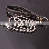 Factory Direct 10mm Large Pet Dog Leash Leather Stainless Steel Chain Leash thumbnail-3