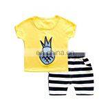 Wholesale 100% Cotton Baby Sets T-Shirt and Short Sets Toddler Boy Summer Boutique Outfits thumbnail-2