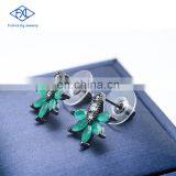 Luxury Female Zircon Green Fashion Women Earing Zircon Jewelry Sublimation Jewelry Diamond Earrings Stud thumbnail-4