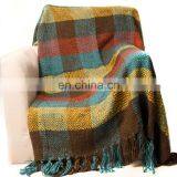 60"x 50" Inc Fun Colors Bright Woven Throw Blanket With Tasseled Ends thumbnail-4