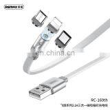 Remax Flag Series RC-169th 1M 360 Degree Charger Usb Type-C Braided 3 In 1 Magnetic Charging Cable for Iphone thumbnail-4