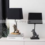 New Arrival Dog Animal Desk Lamp European Bedside Decoration Gold Table Lamp for Gifts thumbnail-2