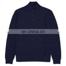 Mens Open Front Knitted Cashmere Sweater With Buttons thumbnail-1