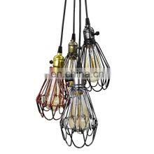Loft Industry Iron Art Vintage Pendant Light Wire Cage Restaurant Decorative Hanging Pendant Light thumbnail-1