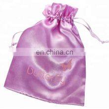 Wholesale Custom High Quality Drawstring Bag Satin Gifts Bags With Print Logo Design thumbnail-1