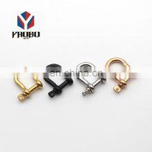 Durable Quality Engrave Logo Stainless Steel Shackle Black D Shape