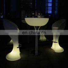 Outdoor PE Plastic Led Lighted Furniture Bar Tables/new Design Wedding Led Table Led Tables and Chairs Furniture Outdoor thumbnail-4