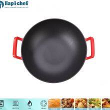 Amazon Hot Selling Kitchenware Cast Iron Wok thumbnail-4