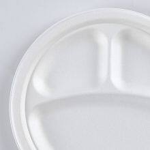 Disposable Biodegradable 9INCH 3C PLATE Take Away Sugarcane thumbnail-3
