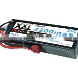 High Power 4200mAh 7.4V 35C Lithium Polymer Battery thumbnail-2