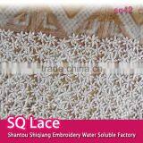 Cotton Mesh Lace Fabric/Embroidery Flower Lace/Water Soluble Lace For Garment Accessory thumbnail-1