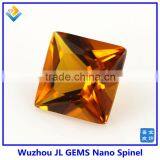 Synthetic Square Yellow Citrine Nano Spinel Stone for Luxury Jewelry Wax Setting thumbnail-5
