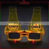 Laura Fairy Custom Logo New Design Yellow Frame Beer Bottle Shaped Party Sunglasses thumbnail-2