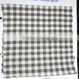 cotton check pattern fabric with crinkly