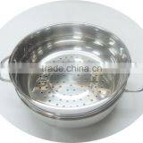 Mirror Finished With Satin Line Exterior Capsuled Bottom 24cm Diameter Stainless Steel Optima Steamer thumbnail-2
