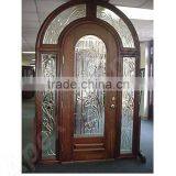 20mins-90mins External Fire Mahogany Solid Wood Door Double Door for Villa & Commercial Glazed Fire Door thumbnail-4
