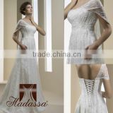 French designe A-line Wedding Dress / Gown Beaded Lace