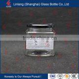 Honey Industrial Use and Screw Cap Sealing Type 50ml Quadrangular Glass Jam Jar