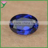Wholesale High Quality AAAAA Oval Cut 34# Artificial Synthetic Blue Corundum thumbnail-1