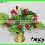 15 Heads Plastic Cherry Plant Decoration With Tray Quality Choice