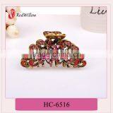 China Supplier Golden Color Metal Hair Claw thumbnail-1