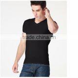 Modal Blank Plain V neck Fashion T Shirt Custom Men's T Shirt