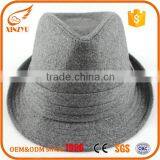 Custom Mens Designer Fedora Hats Grey Wool Dressy Formal Hats for Men thumbnail-2