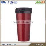 450ml Insulated Bulk Double Wall Plastic Coffee Mug With Inserted Color Paper