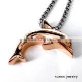 Dolphin Rose Gold Plated Stainless Steel Wholesale Cremation Jewelry Quality Choice
