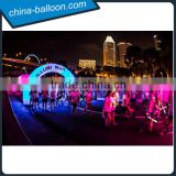 Outdoor used cheap inflatable lighting arches with led light for Electric Run