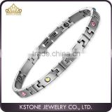 KSTONE Women 316L Stainless Steel square color rhinestone magnetic bracelet
