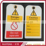 OEM Customized "DANGER, DO NOT OPERATE" Safety Lockout Tags