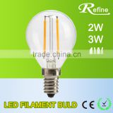 dimmable led filament bulb 2w 3w 4w high brightness Glass bulb