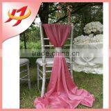 Elegant Purple Wedding Chiffon Patterns for Chair Cover for Chiavari Chair Back thumbnail-2