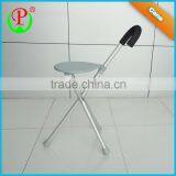 tripod foldable walking stick with chair