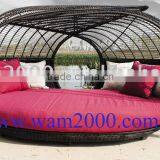 patio aluminum pe rattan sunbed for outdoor