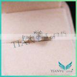 14 k Gold Engagement Ring 4.5mm E F Color Moissanite Diamond Wedding Ring thumbnail-5