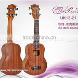 Popular All Sapele Rosewood Fingerboard Mahogay Neck Round Body Soprano Ukulele thumbnail-1