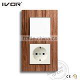 EU Standard Wall Switch and German Socket H95 * W95 mm Light Switch