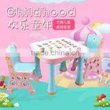 Fashion Kids Study Writing Table and Chair Children's Cute Plastic Table With Chair Set thumbnail-1