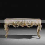 Classical European Beige And Gold Color Sectional Sofa Set, 3+2+1 Living Room Elegant Floral Sofa Set thumbnail-3