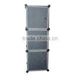 Portable White Color PP Modular Storage Cubes 35*35 cm Solid Panels-3 Cubes thumbnail-3