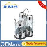3 Pcs Salt And Pepper Stainless Steel Spice Set With Tissue Holder thumbnail-2